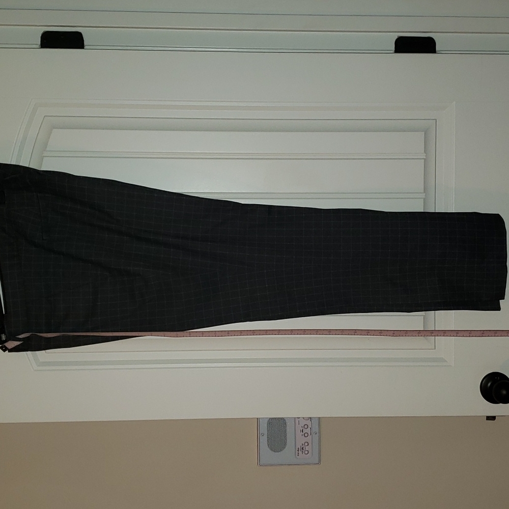 Banana Republic Ryan Fit Grey Plaid Pant Sz 12